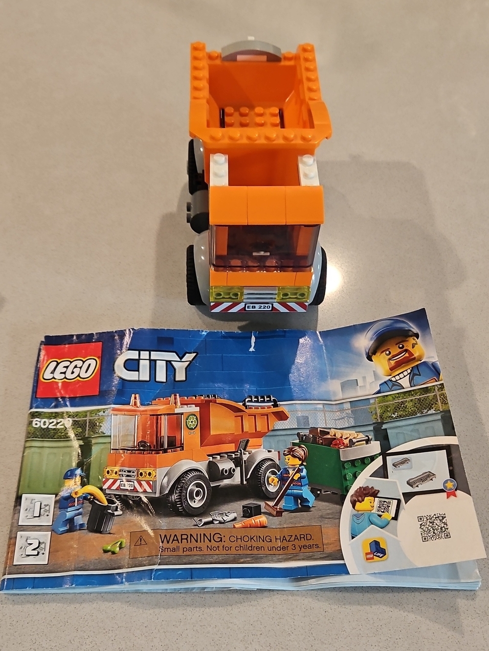 Lego City Orange Garbage Truck